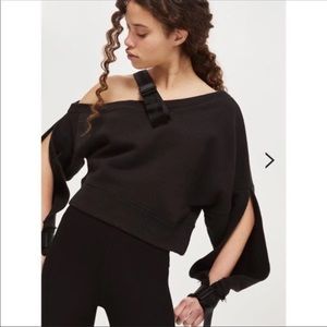 ivy park tie Sleeve One Shoulder Top